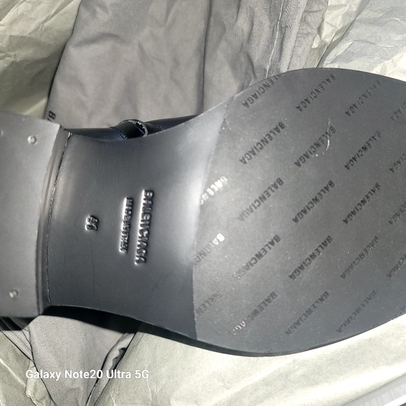 NEW 42 Block Square Leather BB Logo Metal Zip Chelsea Boots - Picture 2 of 3